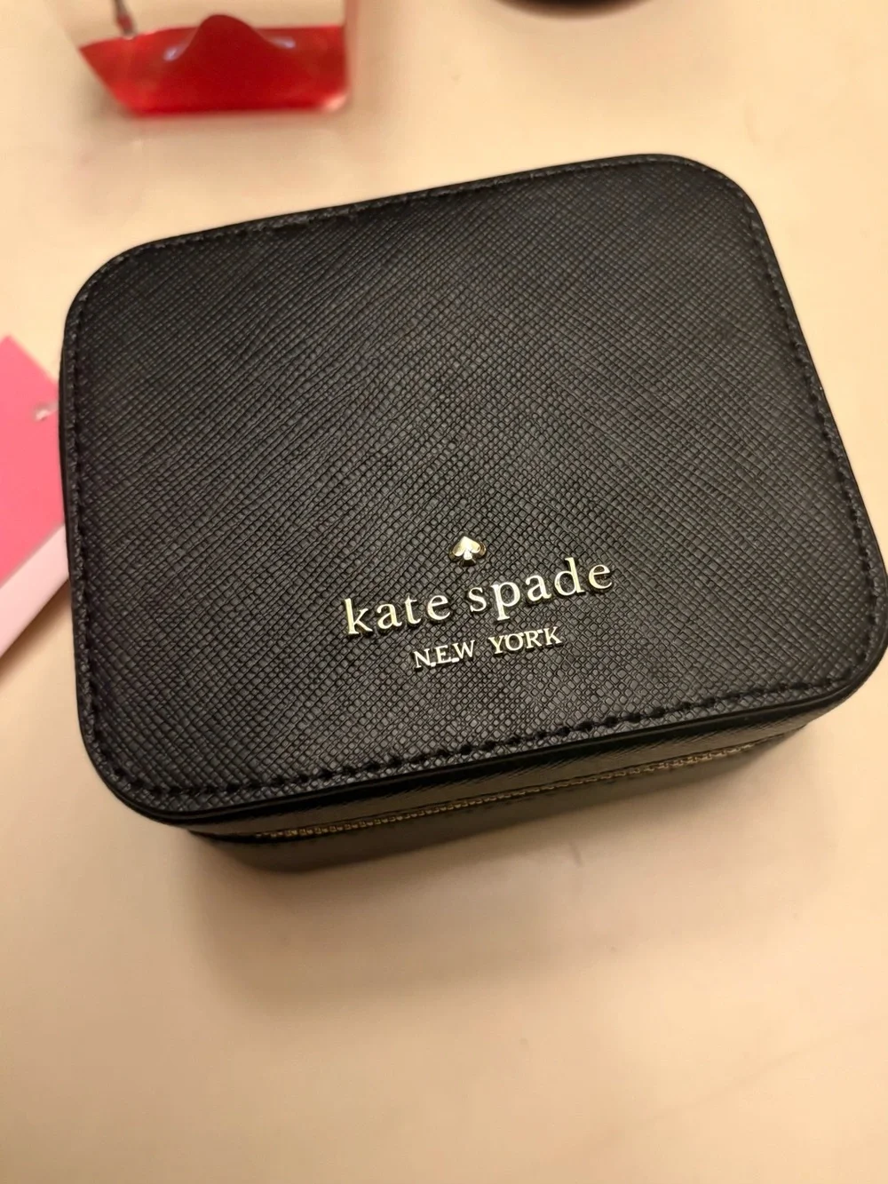 Kate Spade New York Staci Travel Jewelry Box in Black NWT!